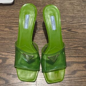 Prada Vibrant Green Women's Mules